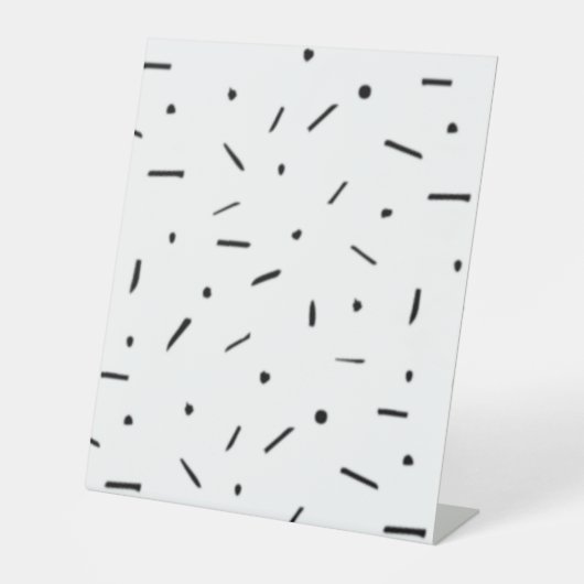 Dot, donkergrijs, steenkoolvoetteken reclamebord met voetstuk (Voorkant)