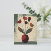 Dot dot bloem #002 briefkaart (Staand voorkant)