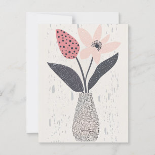 Dot dot bloem #003 briefkaart