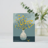 Dot dot bloem #004 briefkaart (Staand voorkant)