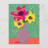 Dot dot bloem #007 briefkaart (Voorkant)