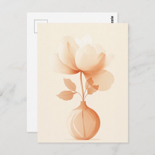 Dot dot bloem #008 briefkaart (Voorkant / Achterkant)