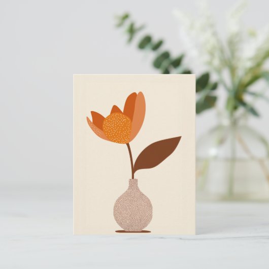 Dot dot bloem #009 briefkaart (Staand voorkant)