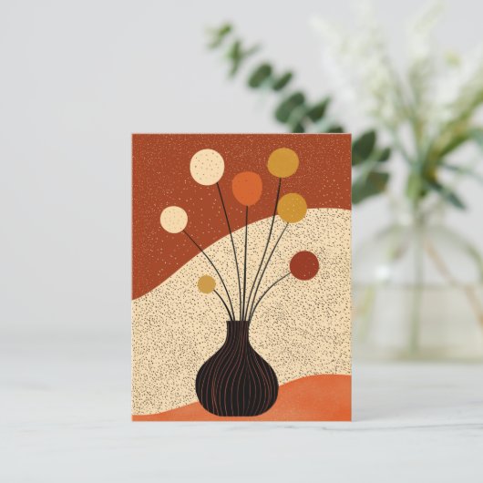 Dot dot bloem #012 briefkaart (Staand voorkant)