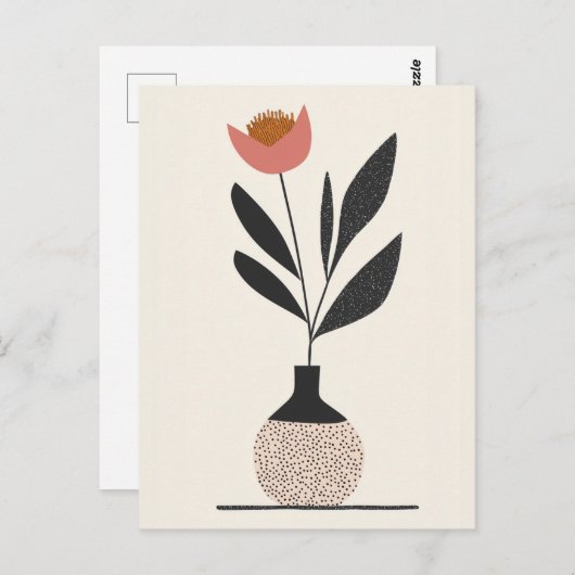 Dot dot bloem #013 briefkaart (Voorkant / Achterkant)