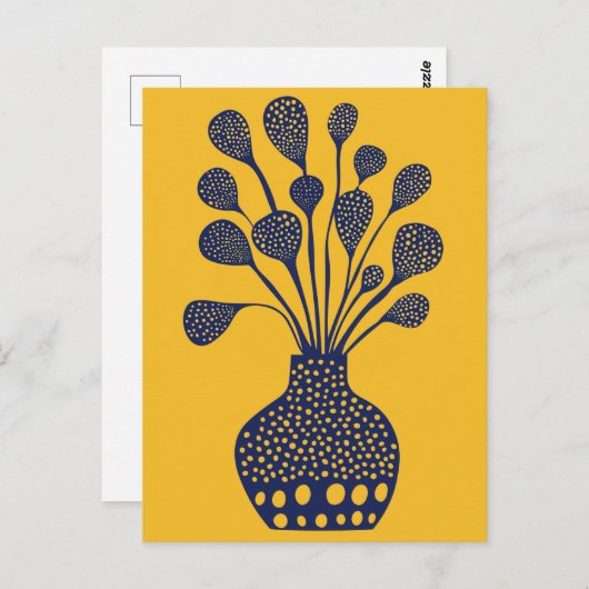 Dot dot bloem #014 briefkaart (Voorkant / Achterkant)