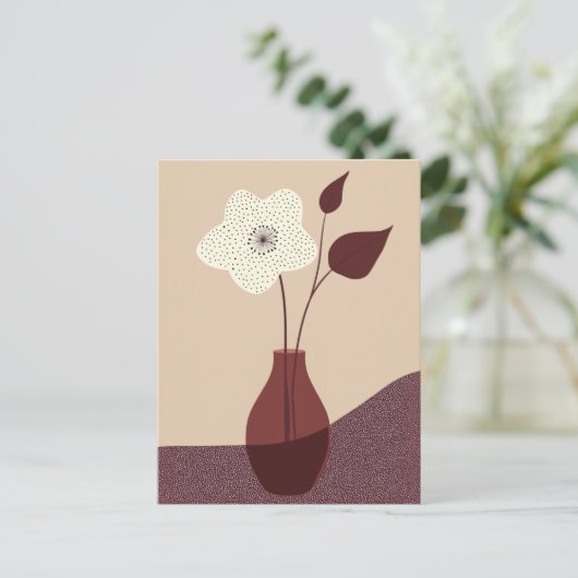 Dot dot bloem #016 briefkaart (Staand voorkant)