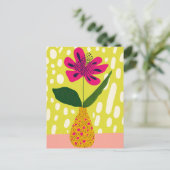 Dot dot bloem #019 briefkaart (Staand voorkant)