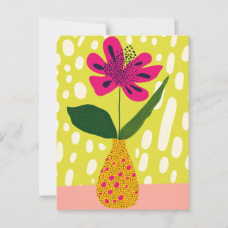 Dot dot bloem #019 briefkaart