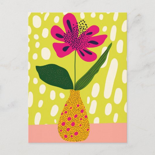 Dot dot bloem #019 briefkaart (Voorkant)