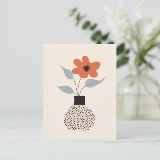 Dot dot bloem #022 briefkaart (Staand voorkant)