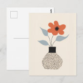 Dot dot bloem #022 briefkaart (Voorkant / Achterkant)