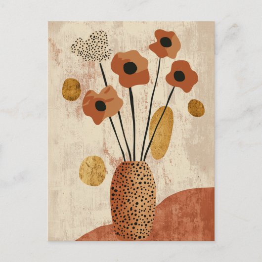 Dot dot bloem #024 briefkaart (Voorkant)