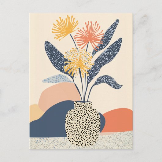 Dot dot bloem #026 briefkaart (Voorkant)