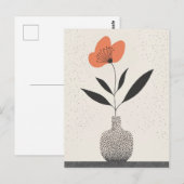 Dot Dot Flower #001 Briefkaart (Voorkant / Achterkant)