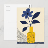 Dot Dot Flower #015 Briefkaart (Voorkant / Achterkant)