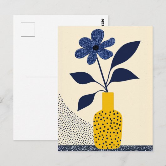 Dot Dot Flower #015 Briefkaart (Voorkant / Achterkant)