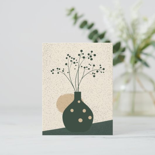 Dot Dot Flower #017 Briefkaart (Staand voorkant)