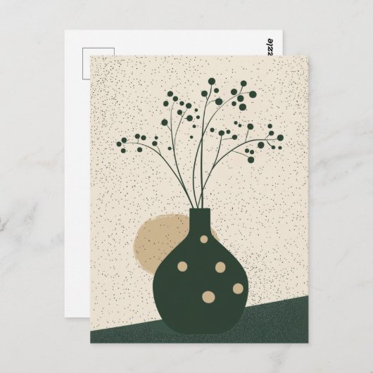 Dot Dot Flower #017 Briefkaart (Voorkant / Achterkant)