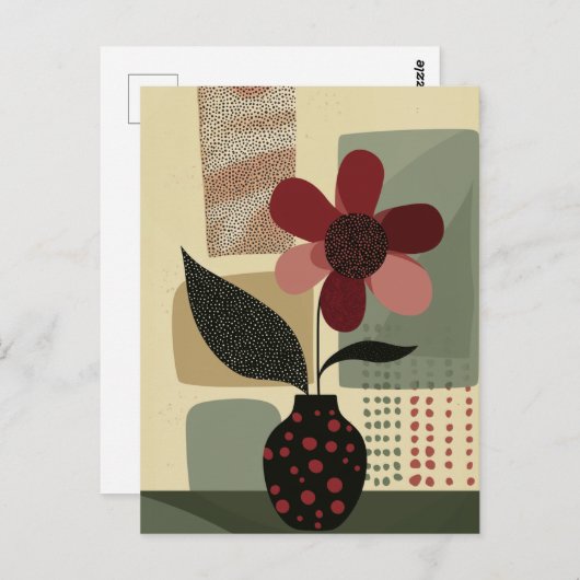 Dot Dot Flower #020 Briefkaart (Voorkant / Achterkant)