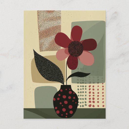 Dot Dot Flower #020 Briefkaart (Voorkant)