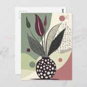 Dot Dot Flower #021 Briefkaart (Voorkant / Achterkant)