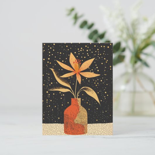 Dot Dot Flower #025 Briefkaart (Staand voorkant)