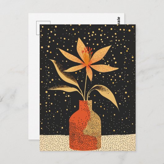 Dot Dot Flower #025 Briefkaart (Voorkant / Achterkant)