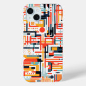 Dot en staafpatronen op wit Case-Mate iPhone case (Achterkant)