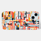 Dot en staafpatronen op wit Case-Mate iPhone case (Achterkant (horizontaal))