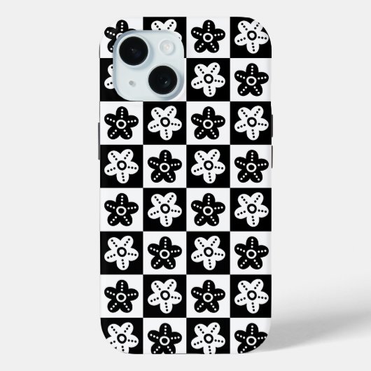 Dot Flower Black White Case-Mate iPhone Case (Achterkant)