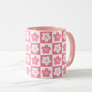 Dot Flower Pink White Mok