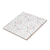 Dot Fusion" Kleine Grote Multicolor Polka Dot Wit Tegeltje (Zijkant)