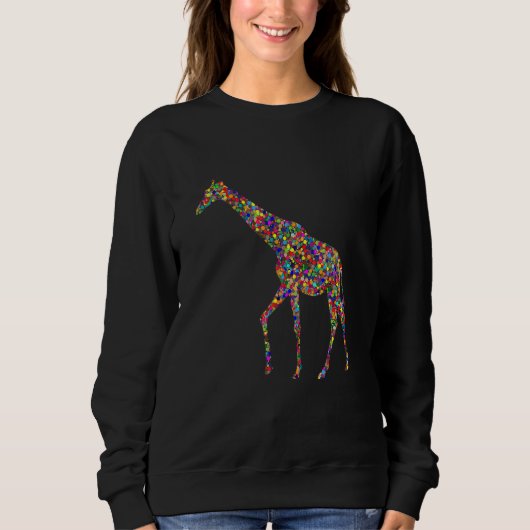 Dot Giraffe giraffe kids giraffe girl giraffe Trui (Voorkant)