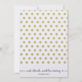 Dot Gold Pattern-feestkaart Feestdagenkaart (Voorkant)