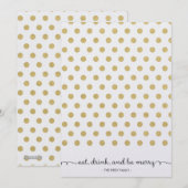 Dot Gold Pattern-feestkaart Feestdagenkaart (Voorkant / Achterkant)