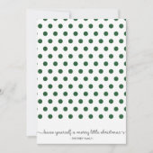 Dot Green Pattern Holiday Card Feestdagenkaart (Voorkant)