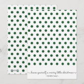 Dot Green Pattern Holiday Card Feestdagenkaart (Voorkant / Achterkant)