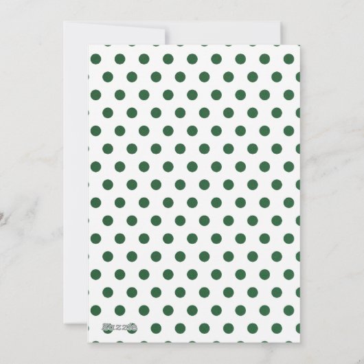Dot Green Pattern Holiday Card Feestdagenkaart (Achterkant)