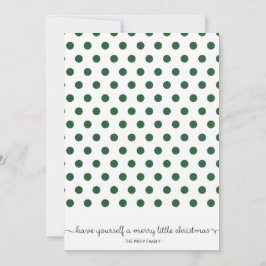Dot Green Pattern Holiday Card Feestdagenkaart