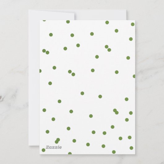 Dot Green Script Holiday Card Feestdagenkaart (Achterkant)