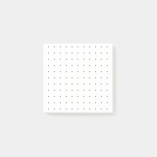 Dot-Grid/Bullet 3x3 (zwarte Stippen) Post-it® Notes (Voorkant)