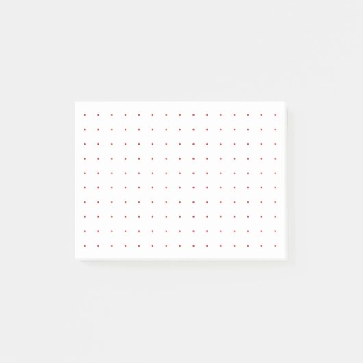 Dot-Grid/Bullet 4x3 (Rode Stippen) Post-it® Notes (Voorkant)