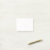 Dot-Grid/Bullet 4x3 (Rode Stippen) Post-it® Notes (Op bureau)