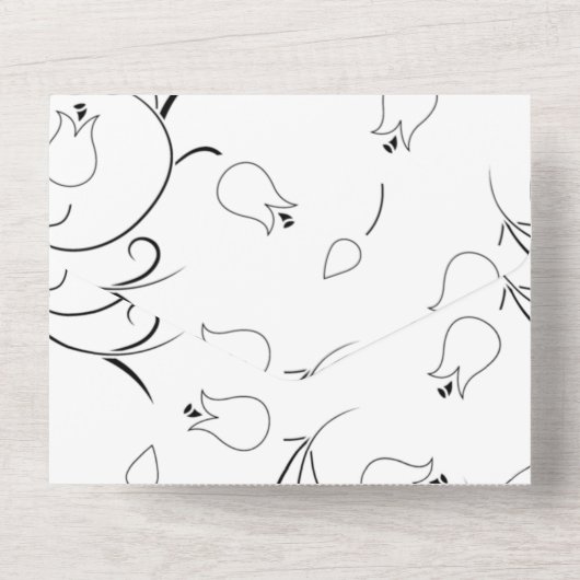 Dot, grijze gans all in one uitnodiging (Achterkant)