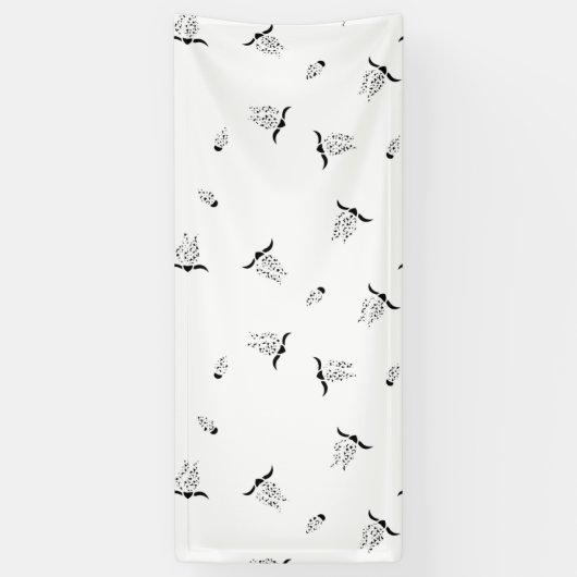 Dot, grijze nikkelbanner spandoek (Verticaal)