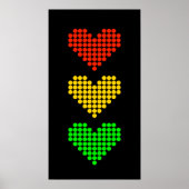 Dot Heart Stoplight Poster (Voorkant)