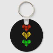 Dot Heart Stoplight Sleutelhanger (Voorkant)