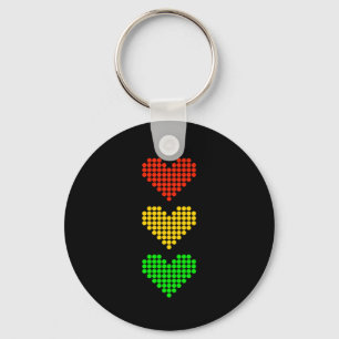 Dot Heart Stoplight Sleutelhanger
