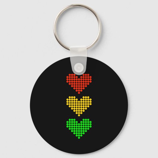 Dot Heart Stoplight Sleutelhanger (Voorkant)